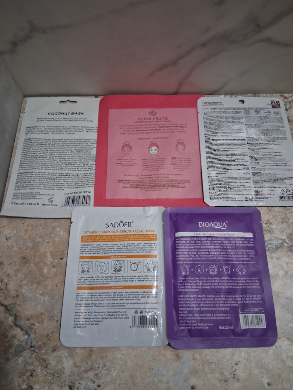 5 Pk Assorted Masks - Picture 2 of 2